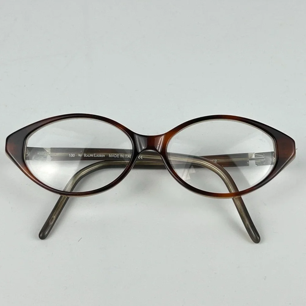 Ralph Lauren 267‎ TC2 Women Eyeglasses Frame Amber Round Full Rim 48-14-130 mm